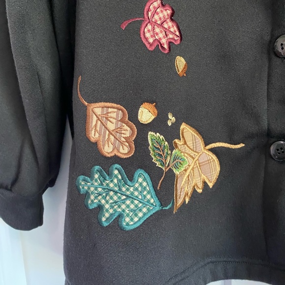 Ugly Fall Themed Sweater Cardigan XL - Picture 2 of 9